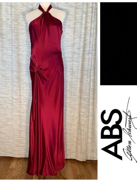ABS Allen Schwartz Dresses & Skirts - ABS by Allen Schwartz Dark Red Halter Gown